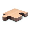 Set de 4 posavasos de bambú tipo puzle Lepy
