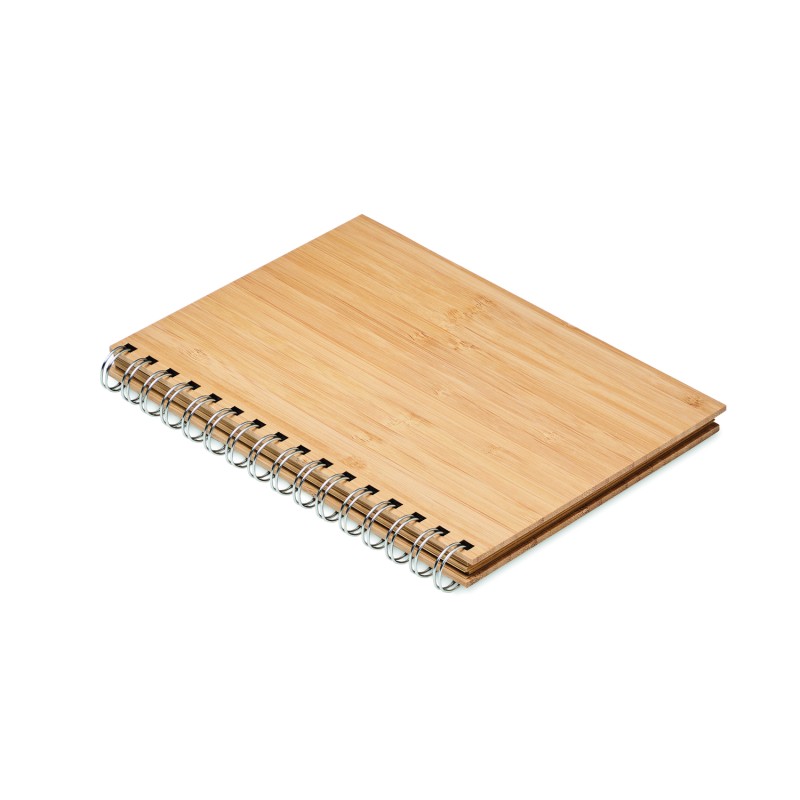 Libreta A5 de anillas con tapa de bambú Bram