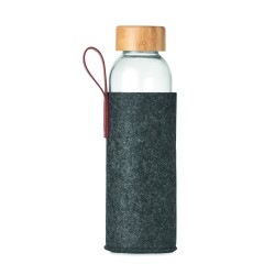 Botella de vidrio con tapa de bambú Thai 500 ml
