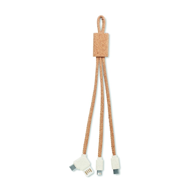 Cable de carga 3 en 1 de corcho Cabie