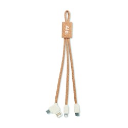 Cable de carga 3 en 1 de corcho Cabie