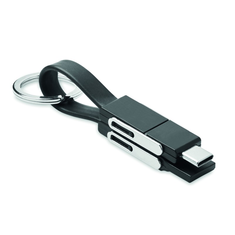 Llavero con cable de carga 4 en 1 Key C
