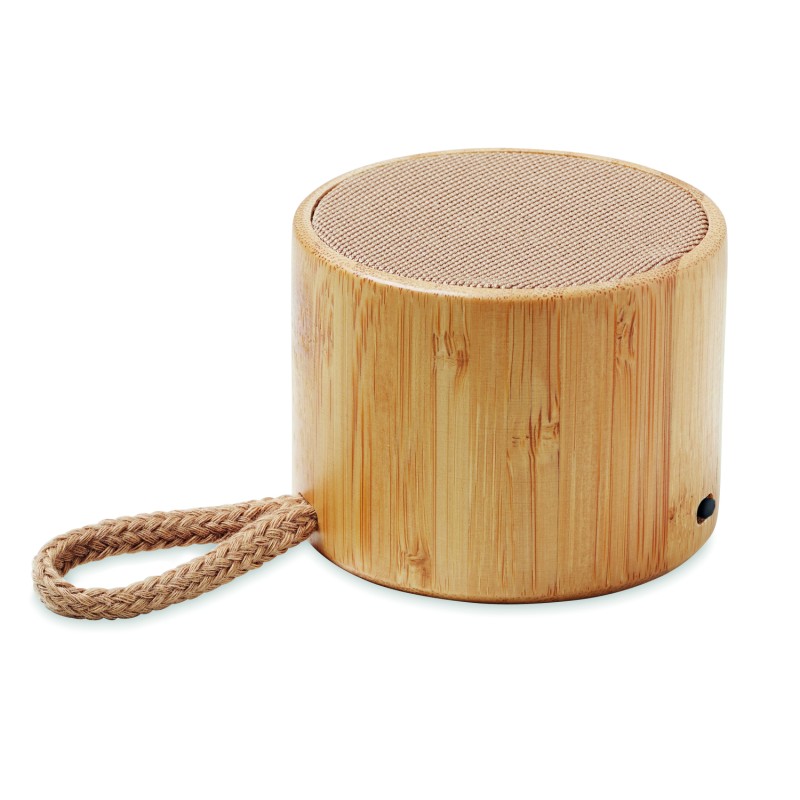 Altavoz inalámbrico redondo de bambú Cool