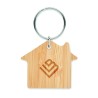 Llavero de bambú con forma de casa Houseboo