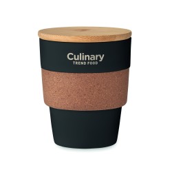 Vaso de PP con funda de corcho Galao 300 ml