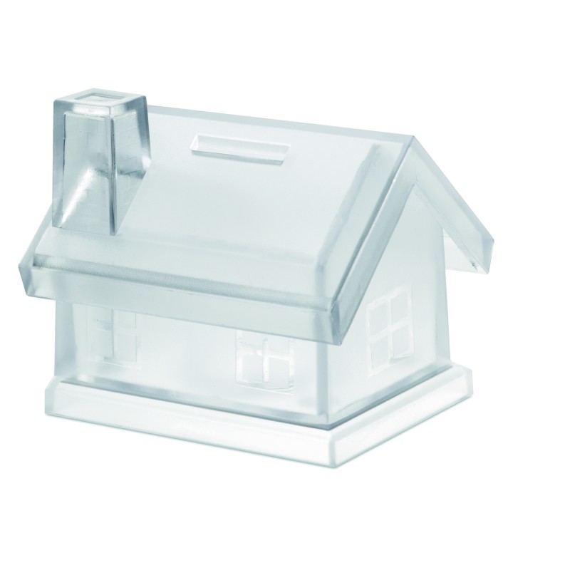 Hucha de plástico con forma de casa Mybank