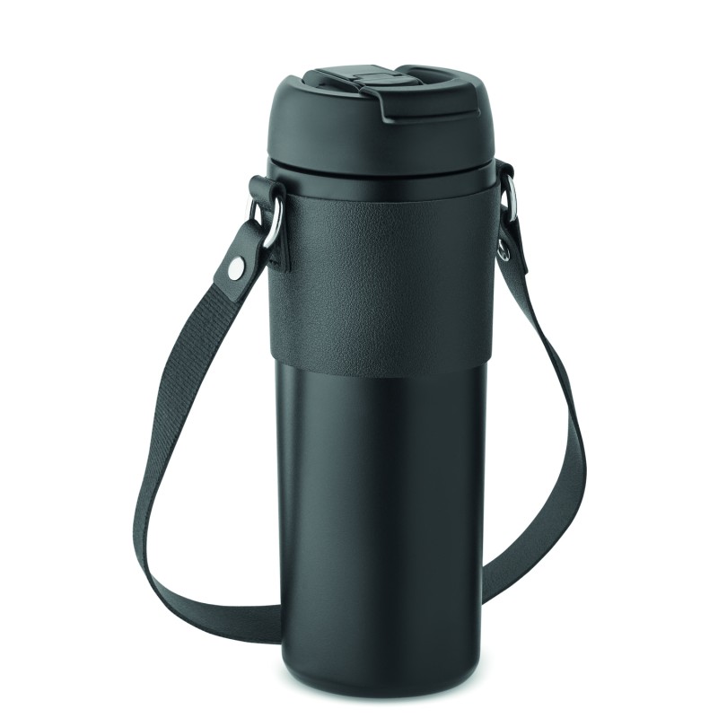 Vaso de doble pared con pajita Aira 700 ml