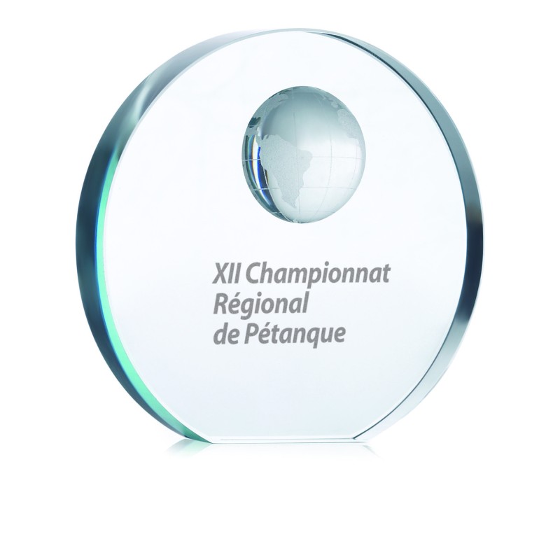 Trofeo de cristal con esfera Mondal