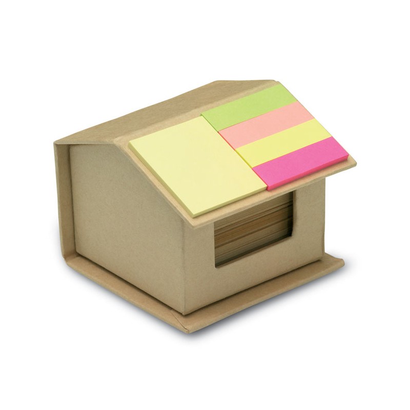 Notas adhesivas en caja de cartón reciclado Recyclopad