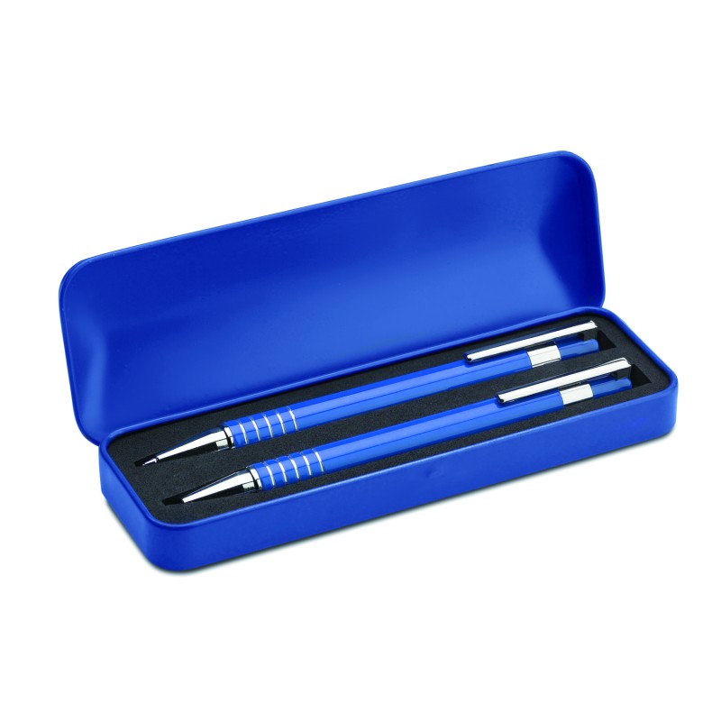 Set de bolígrafo y portaminas de aluminio Alucolor