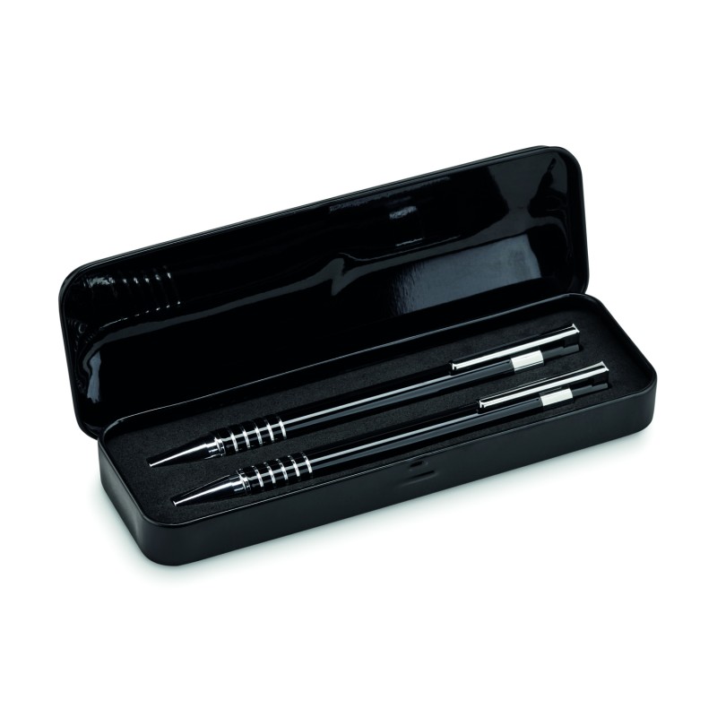 Set de bolígrafo y portaminas de aluminio Alucolor