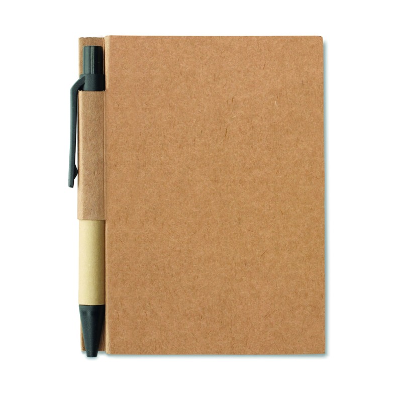 Libreta de bolsillo reciclada con bolígrafo Cartopad