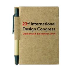 Libreta de bolsillo reciclada con bolígrafo Cartopad
