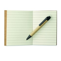 Libreta de bolsillo reciclada con bolígrafo Cartopad