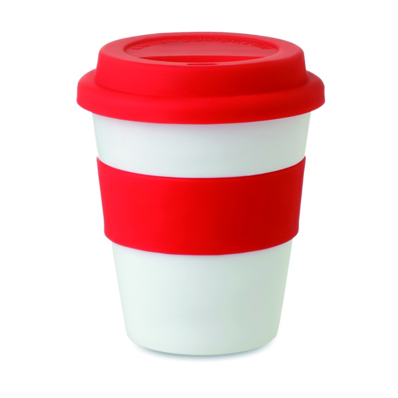 Vaso de PP con tapa de silicona Astoria 350 ml