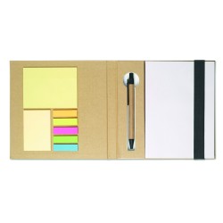 Set de papelería con libreta reciclada Quincy
