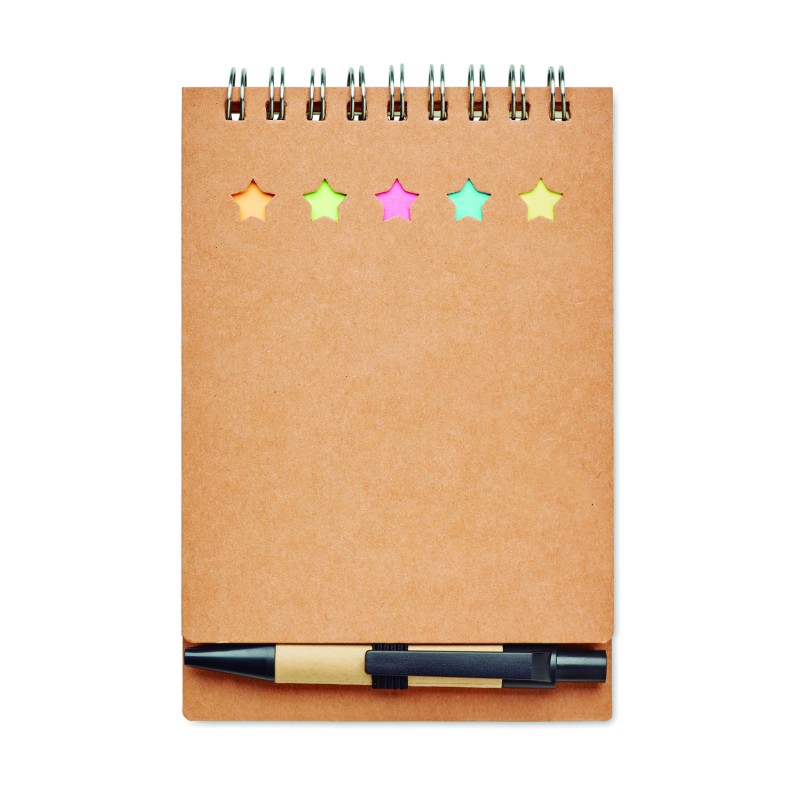 Libreta reciclada con bolígrafo y notas adhesivas Multibook