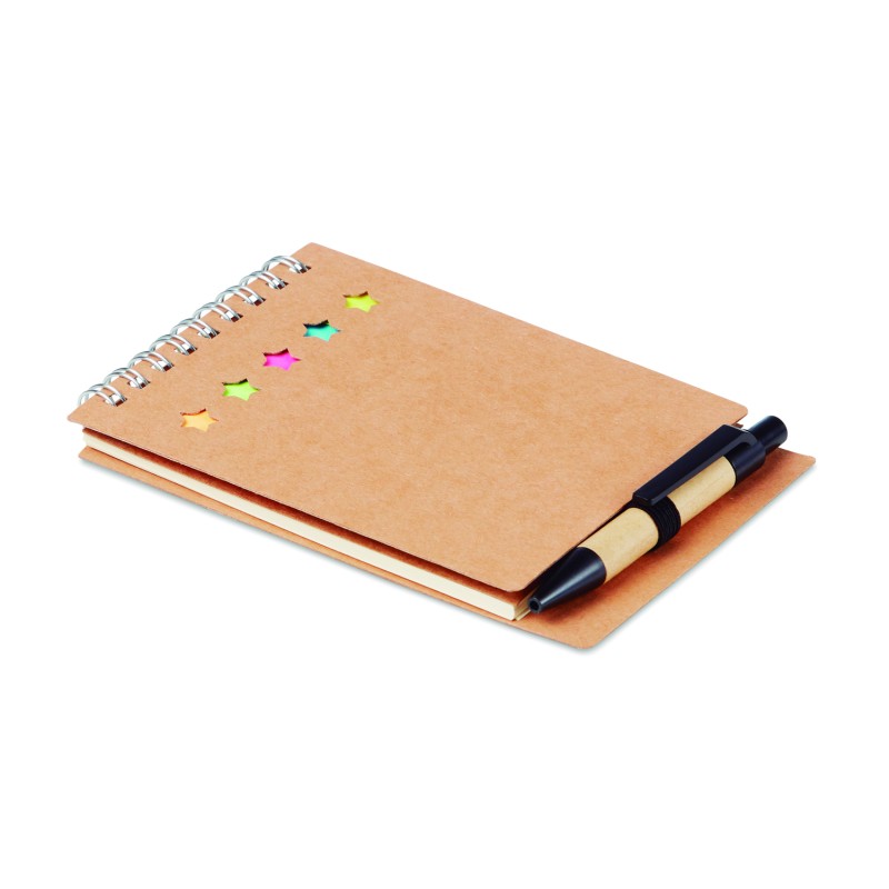 Libreta reciclada con bolígrafo y notas adhesivas Multibook
