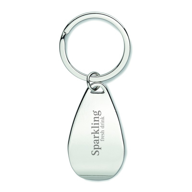 Llavero abrebotellas de metal Handy