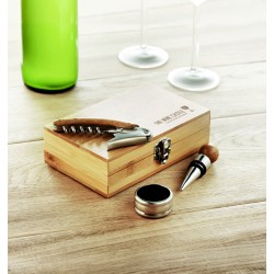 Set de vino en caja de bambú Sonoma