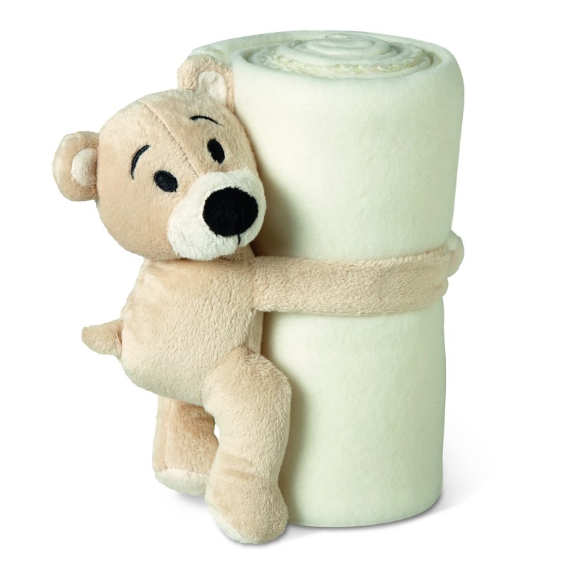 Manta polar infantil con osito Manta