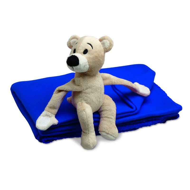 Manta polar infantil con osito Manta