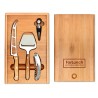 Set de queso y vino en estuche de bambú Wine&Cheese
