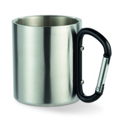 Taza de acero inoxidable con asa mosquetón Trumbo 220 ml
