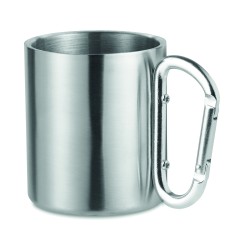Taza de acero inoxidable con asa mosquetón Trumbo 220 ml