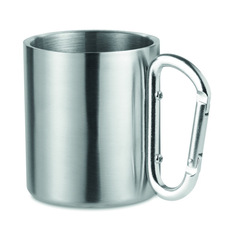 Taza de acero inoxidable con asa mosquetón Trumbo 220 ml