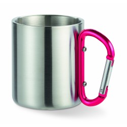 Taza de acero inoxidable con asa mosquetón Trumbo 220 ml