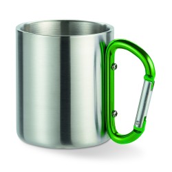 Taza de acero inoxidable con asa mosquetón Trumbo 220 ml