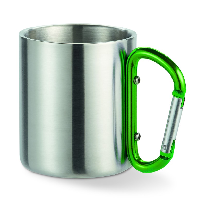 Taza de acero inoxidable con asa mosquetón Trumbo 220 ml