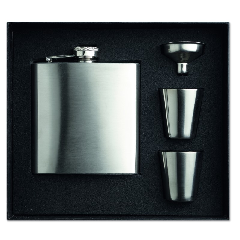 Set de petaca con vasos de chupito Slimmy Flask Set
