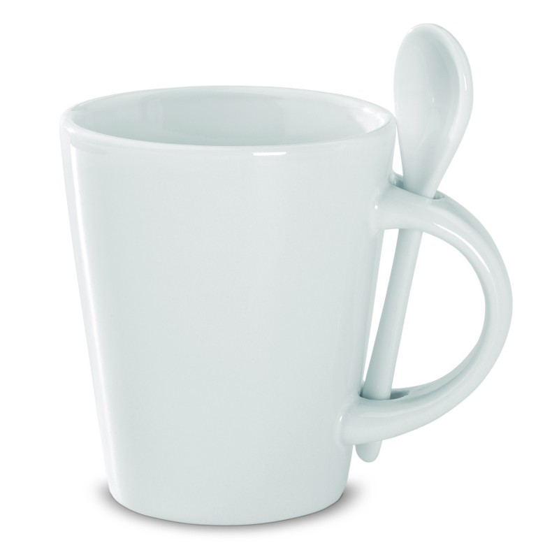 Taza para sublimación con cuchara Sublimkonik 300 ml