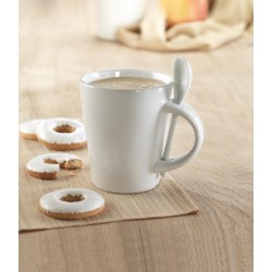 Taza para sublimación con cuchara Sublimkonik 300 ml