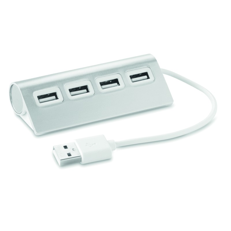 Hub USB de aluminio de 4 puertos Aluhub
