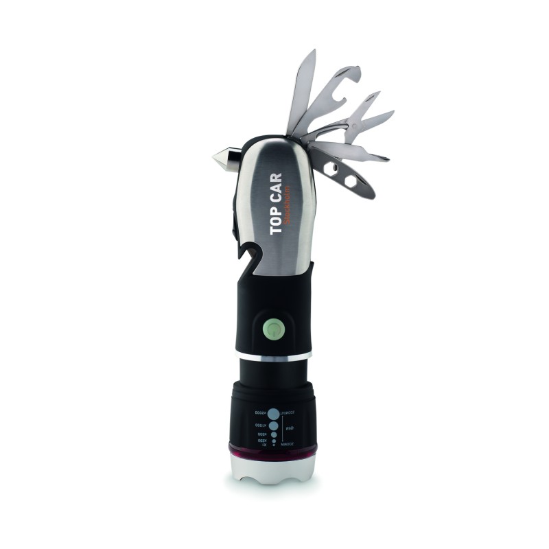 Linterna multiusos con martillo de emergencia Hamlight