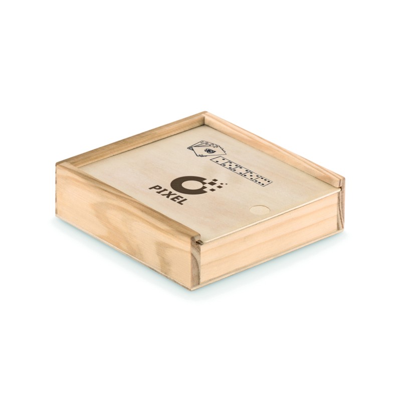 Set de cartas y dados en caja de madera Las Vegas