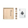 Set de cartas y dados en caja de madera Las Vegas