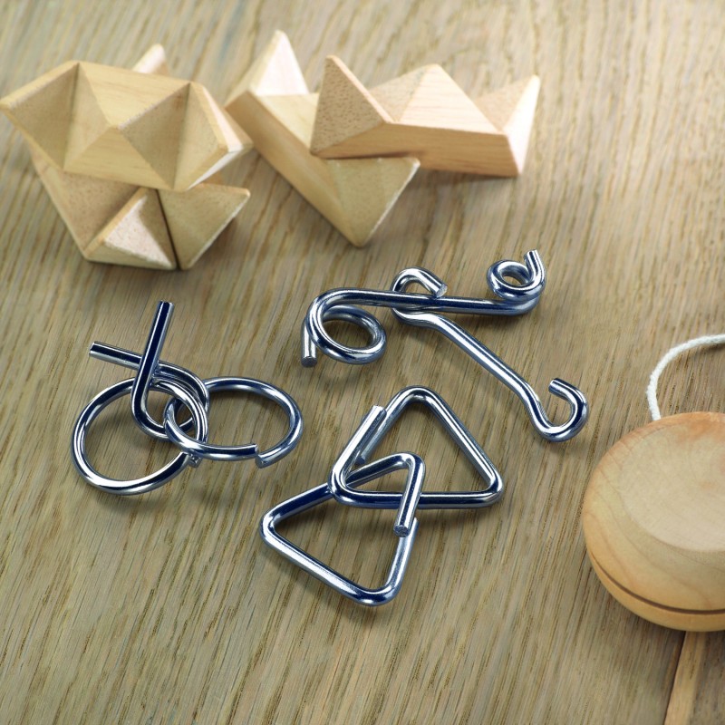 Set de 3 rompecabezas de metal Threenats