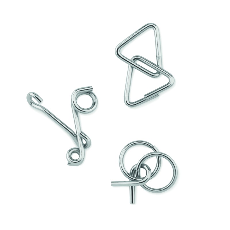 Set de 3 rompecabezas de metal Threenats