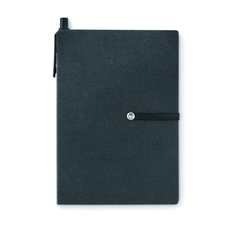 Libreta de papel reciclado con bolígrafo Reconote