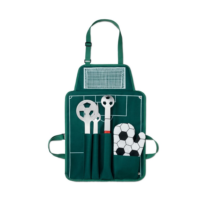 Set de barbacoa con delantal futbolero Donau Bally