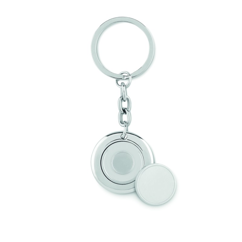 Llavero redondo con ficha Flat Ring