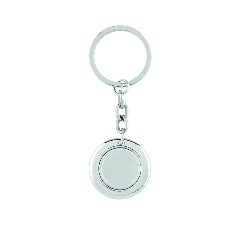 Llavero redondo con ficha Flat Ring