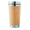 Vaso de doble pared con tapa de bambú Rodeodrive+ 400 ml