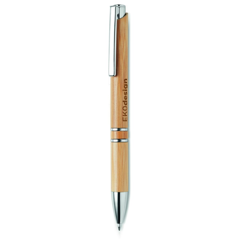 Bolígrafo de bambú con pulsador Bern Bamboo