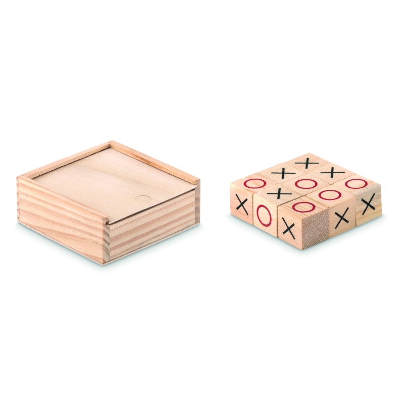 Juego de tres en raya de madera Tic Tac Toe