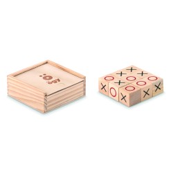 Juego de tres en raya de madera Tic Tac Toe